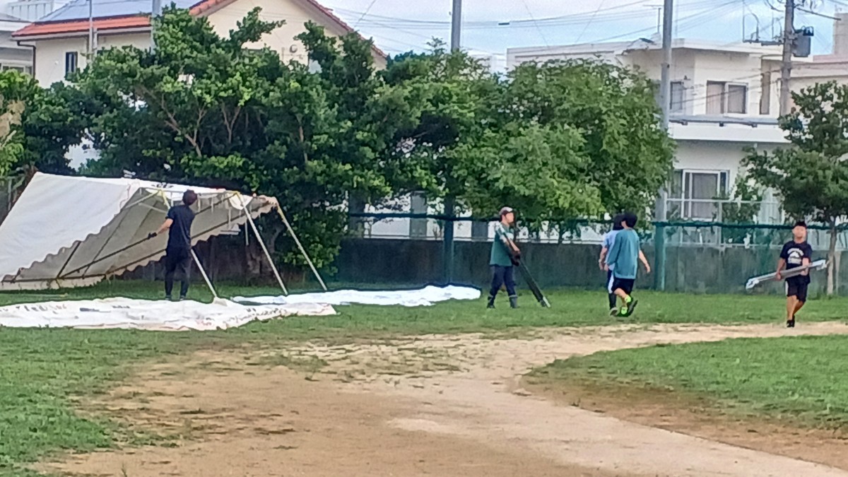 運動会片づけの画像