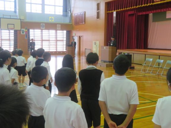 ３学期始業式の画像