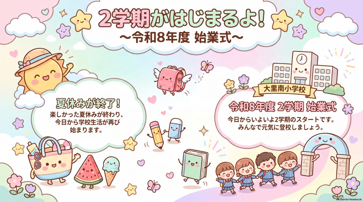 ２学期がはじまるよ！全員集合！！の画像