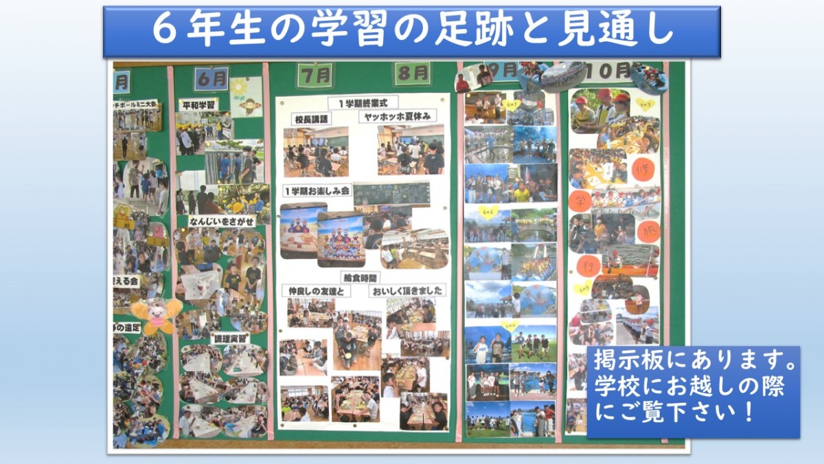 6年生の学習の足跡とこれからの見通しの画像