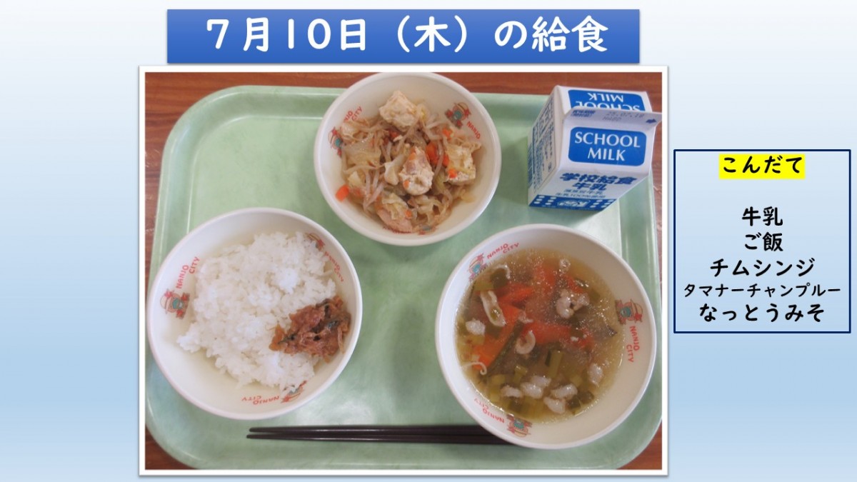 楽しい給食の画像