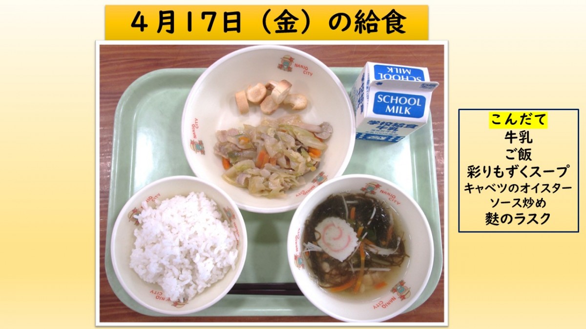 楽しい給食の画像