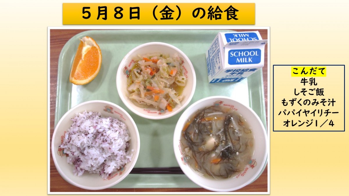 楽しい給食の画像