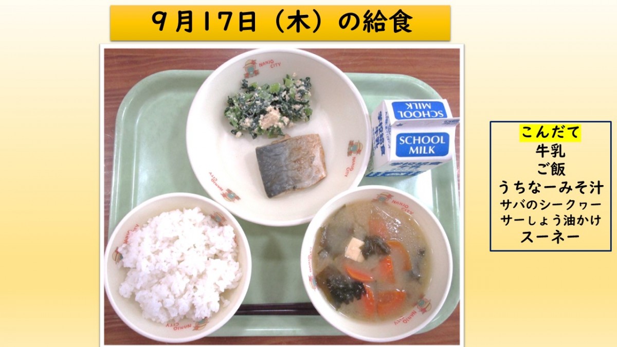 楽しい給食の画像