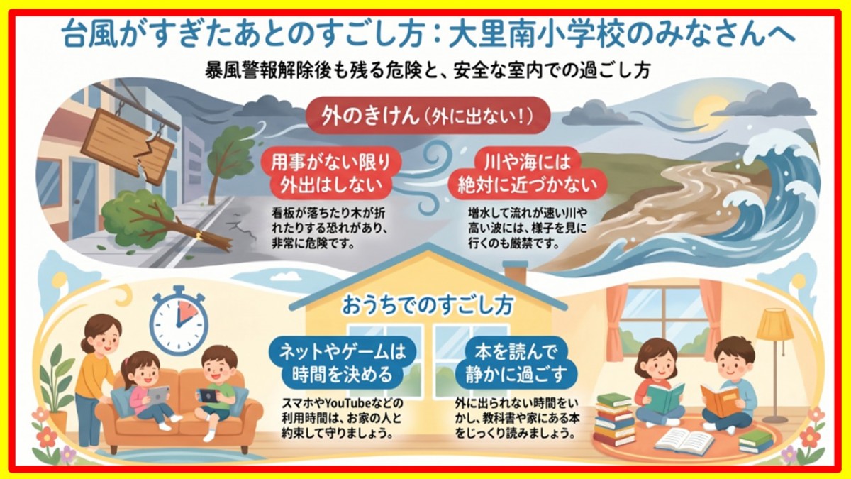 室内で安全に過ごしてね！の画像