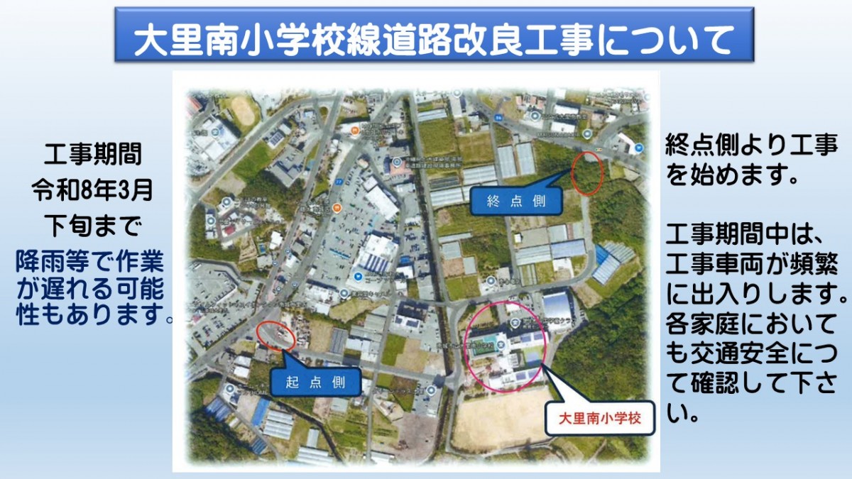 通学路の工事についての画像
