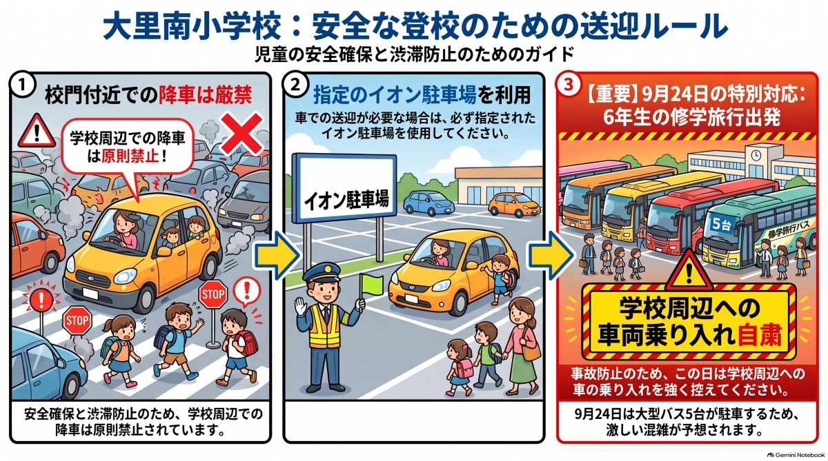 9月24日（木）の安全な登校についての画像