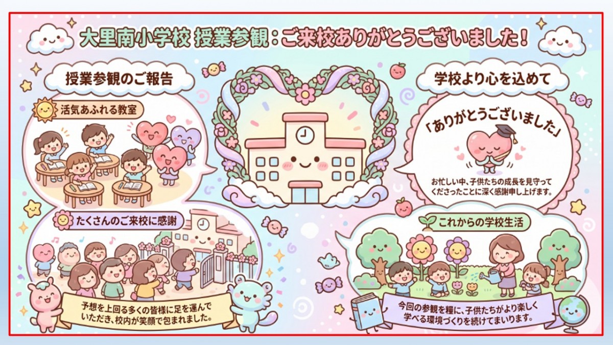授業参観のお礼の画像