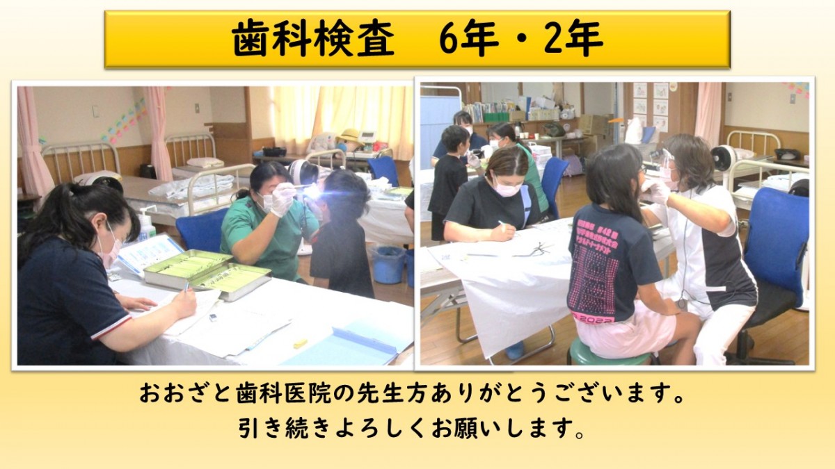 歯科検査　6年　2年の画像